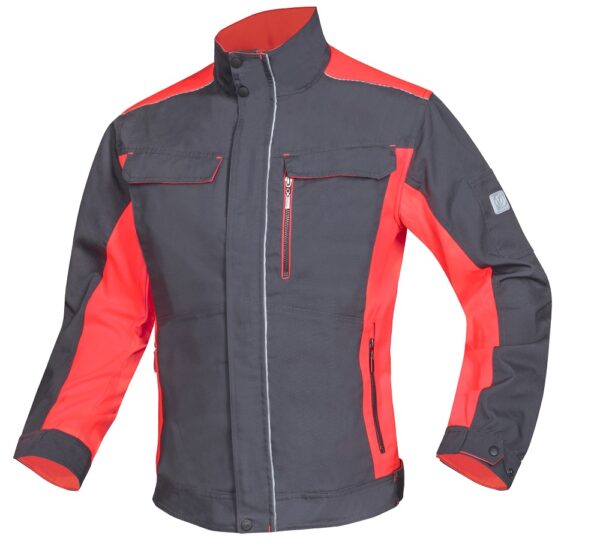 Arbeitsjacke ARDON®NEON grau-rot - Image 2