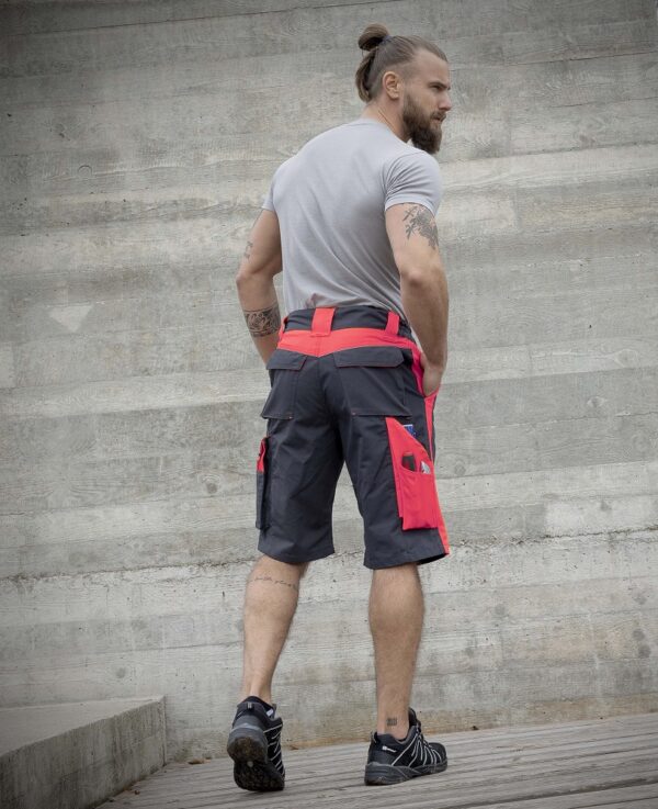 Shorts ARDON®NEON grau-rot